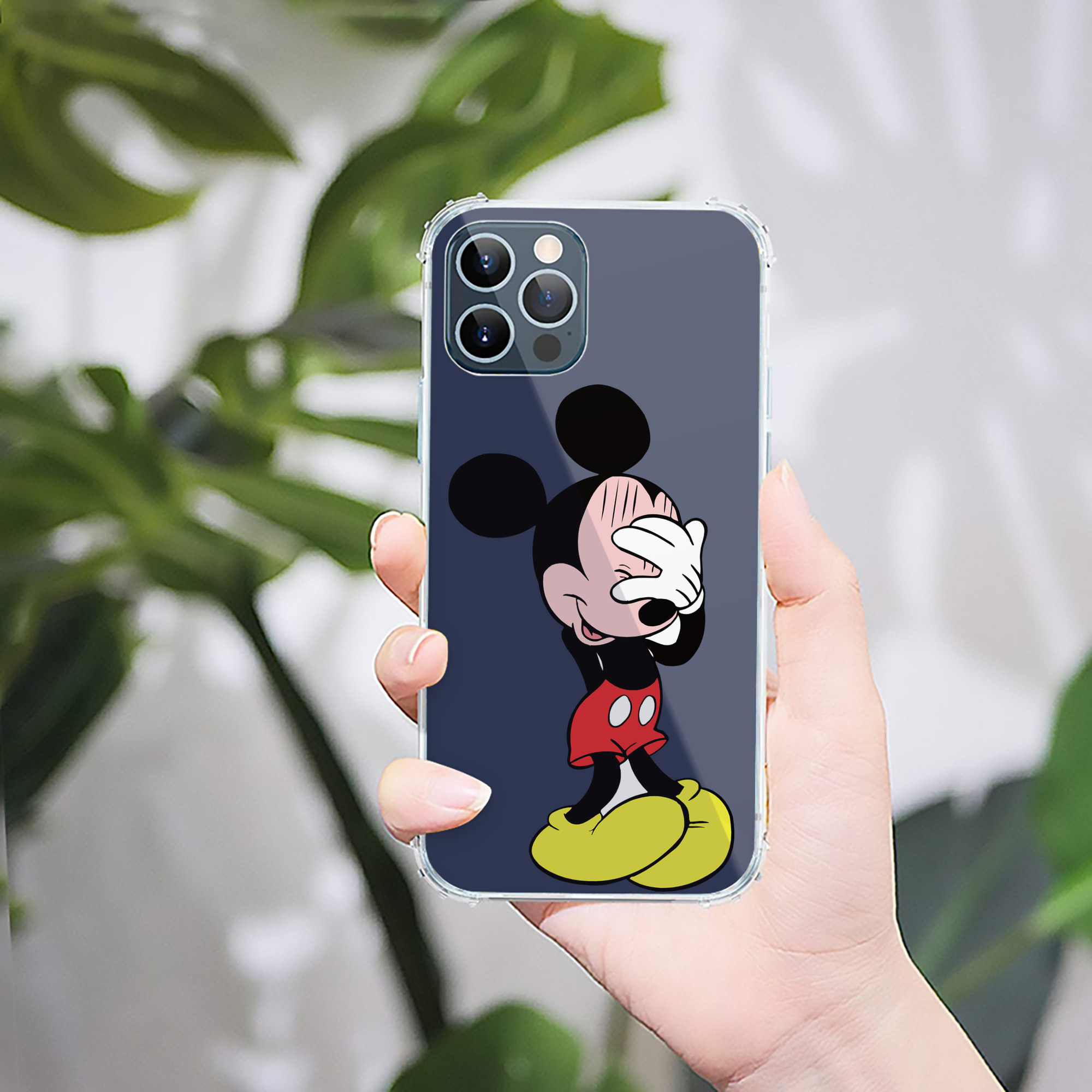 （画像用） ミッキーマウス Mickey Mouse 【iPhone 12シリーズ対応】透明スマホケース（クリアソフトケース）